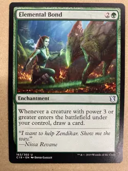 MTG 1x Elemental Bond # 163 Commander 2019 Magic the Gathering Card x1 NM - Image 1
