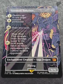 Summon Bahamut Borderless Final Fantasy Magic The Gathering MTG FIN 356 - Image 1