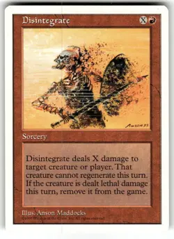 Disintegrate MTG Core Set 4th Edition Regular MTG - Image 1