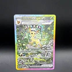 Pokemon TCG Leafeon EX Prismatic Evolutions 144/131 SIR Just Pulled - Image 1