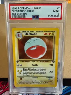 1999 POKEMON JUNGLE 1ST EDITION #2 ELECTRODE-HOLO PSA 9 - Image 1