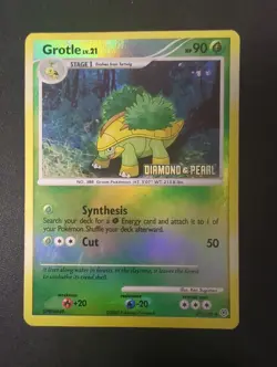 Grotle 49/130 Diamond and Pearl Reverse Holo Stamped Pokemon 2007 DMG - Image 1