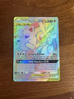 Pokemon TCG Secret Rainbow Rare Mega Lopunny & Jigglypuff Tag Team 261/236 LP/MP - Image 1