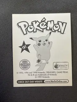 1999 Merlin Pokemon Album Stickers Growlithe #181 - Image 2