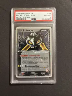 2005 Pokemon EX Deoxys-Rocket's Raikou Ex 108/107 Secret Rare Holo- NM-MT PSA 8 - Image 4