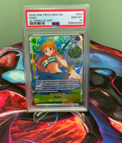 2026 One Piece EB03 Heroines Nami 053 Alt Art PSA 10 Gem Mint - Image 1