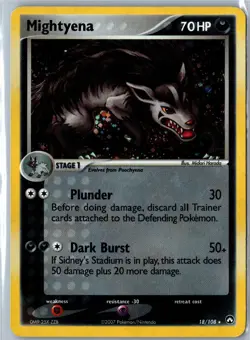 Pokemon Card - Mightyena (Cosmos Holo) Deck Exclusives 18/108 Holo Rare Holo HP - Image 1