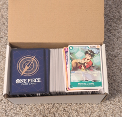One Piece CCG Mixed Card Lot with Monkey D. Luffy in Storage Box, English - Image 1