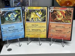 Prismatic Evolutions Poster Collections 3 Promo Cards Flareon Vaporeon Jolteon - Image 1
