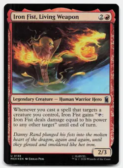 PREORDER: Iron Fist, Living Weapon 138 Marvel Super Heroes MTG Foil NM/M - Image 1