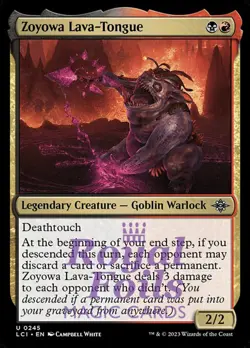 Zoyowa Lava-Tongue 3x FOIL Lost Caverns of Ixalan MTG LCI Uncommon MINT blk red - Image 1