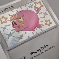 Lechonk 207/091 Holo Shiny Rare Paldean Fates Pokemon Card - Image 3