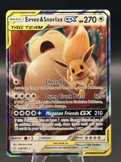 Pokemon Eevee Snorlax GX Holo Card 120/181 Tag Team TCG - Image 3