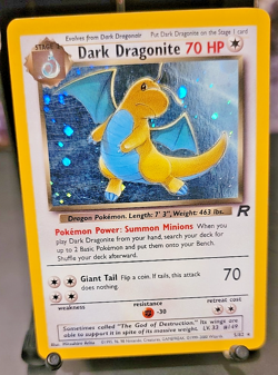 Dark Dragonite 5/82 Holo Rare - Team Rocket Unlimited WotC Pokemon Card - LP/MP - Image 1