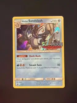 Alolan Sandslash - SM18 Pokemon Sun & Moon Stamp Promo Prerelease Holo Rare Card - Image 1