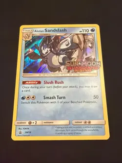 Alolan Sandslash - SM18 Pokemon Sun & Moon Stamp Promo Prerelease Holo Rare Card - Image 2