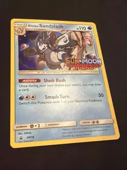 Alolan Sandslash - SM18 Pokemon Sun & Moon Stamp Promo Prerelease Holo Rare Card - Image 5