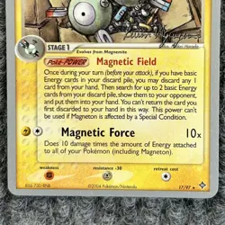 Pokemon EX 2004 World Championships Ruby Sapphire Magneton 17/97 Rare Card - Image 4