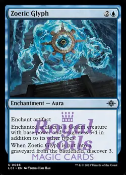 Zoetic Glyph 4x FOIL Lost Caverns of Ixalan MTG LCI Uncommon MINT blue - Image 1