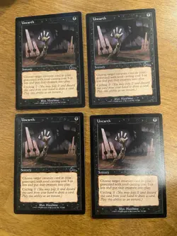 Playset 4x MTG Urza's Legacy Unearth #72 LP - Image 1
