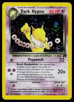 Pokemon Card - Dark Hypno Team Rocket 9/82 Holo Rare - Image 1