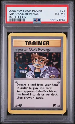 Imp. Oak's Revenge [1st Edition] - Pokemon Team Rocket #76 PSA 6.0 - Image 1