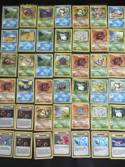 Pokemon TCG Vintage 86 Card Lot - Commons, Trainers - Base, Jungle, Fossil - Image 1