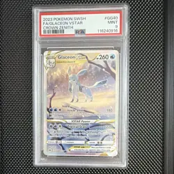 Pokemon Glaceon VSTAR GG40/GG70 Crown Zenith Galarian Gallery Holo PSA 9 - Image 1