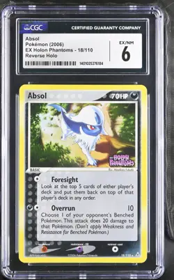 *POP 2* CGC 6 Absol Reverse Holo EX Holon Phantoms 18/110 Pokemon 2006 - Image 1