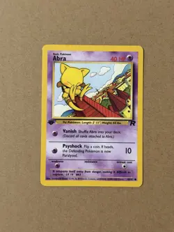 Pokemon TCG Abra Team Rocket 49/82 Regular 1st Edition LP - Image 1