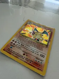 Pokemon Charizard 4/130 Holo Rare Base Set 2 Vintage WOTC 2000 Authentic - Image 3