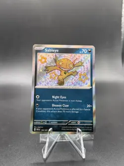 Pokemon TCG Sableye 184/091 SV: Paldean Fates Shiny Rare Holo 70 HP Eng 2024 - Image 1