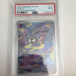 The Pokemon Company Gastly 177/162 SV05 Temporal Forces Holo PSA 9 IR 2024 - Image 1
