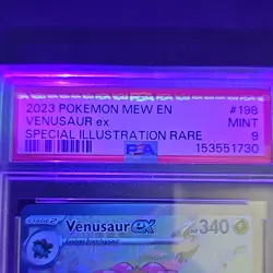 Pokemon TCG SV: Scarlet & Violet 151 Venusaur ex 198/165 PSA 9 Holo SIR EN - Image 3
