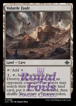 Volatile Fault 4x FOIL Lost Caverns of Ixalan MTG LCI Uncommon MINT land - Image 1
