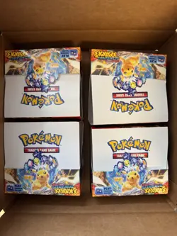 Pokemon 4x **EMPTY** Scarlet & Violet: Surging Sparks Booster Boxes - Image 1