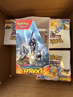 Pokemon 4x **EMPTY** Scarlet & Violet: Surging Sparks Booster Boxes - Image 5