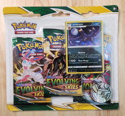 Pokemon Evolving Skies 3 pack blister new/sealed - Umbreon Promo - Image 1