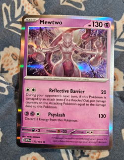 Mewtwo - Holo Rare - 150/165 Pokemon TCG Scarlet & Violet 151 NM - Image 2