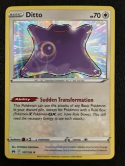 Ditto 107/159 Holo Rare Crown Zenith Pokemon Holo Near Mint - Image 1