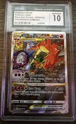 Pokemon CGC 10 Charizard VSTAR SWSH262 Sword & Shield Promo Holo 2022 - Image 1