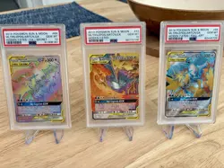 2019 Pokemon Sun & Moon Moltres/Zapdos/Articuno GX #44, #66, #69 Trio PSA 10 - Image 3