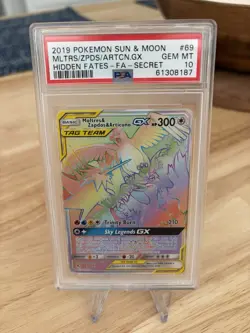 2019 Pokemon Sun & Moon Moltres/Zapdos/Articuno GX #44, #66, #69 Trio PSA 10 - Image 5
