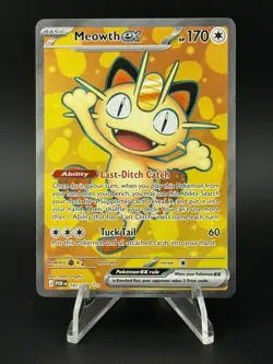 🔥 2026 POKEMON MEOWTH EX FULL ART# 107/088 MEGA EVOLUTION PERFECT ORDER - Image 1