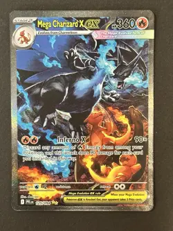 Mega Charizard X Ex 125/094 Phantasmal Flames Special Illustration Rare Pokemon - Image 1