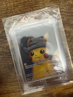 Pokemon Pikachu with Grey Felt Hat SVP 085 Van Gogh Promo Factory Sealed - Image 3