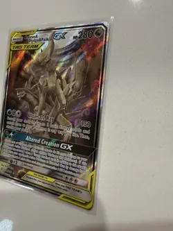 Arceus & Dialga & Palkia GX TAG TEAM Full Art Holo Secret Rare 221/236 - Image 3