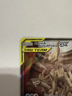 Arceus & Dialga & Palkia GX TAG TEAM Full Art Holo Secret Rare 221/236 - Image 4