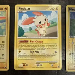Pokemon Minun And Plusle Lot LP Condition 1 holo 4 Regular Set - Image 3