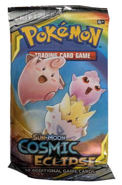 Pokemon TCG Sun & Moon Cosmic Eclipse Booster Pack Togepi Cleffa & Igglybuff Art - Image 1